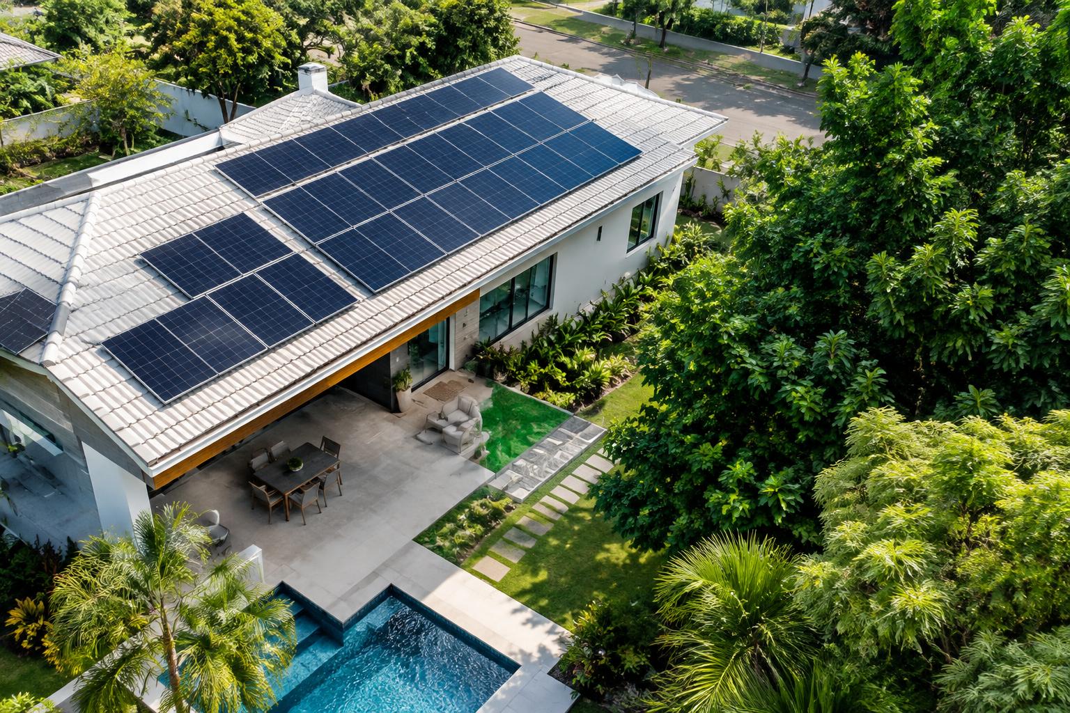 Imagem ilustrativa de instalação solar